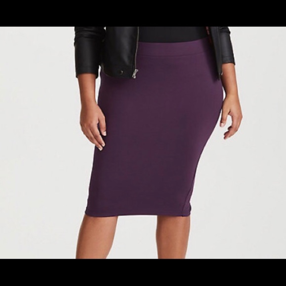 Torrid Purple Ponte Pencil Skirt NWOT
